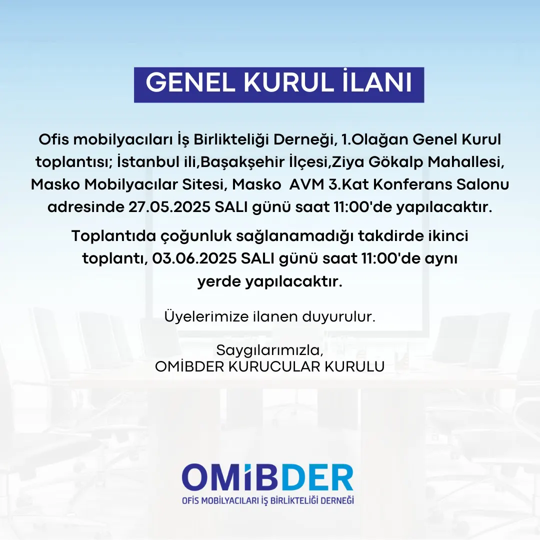OMİBDER GENEL KURUL İLANI